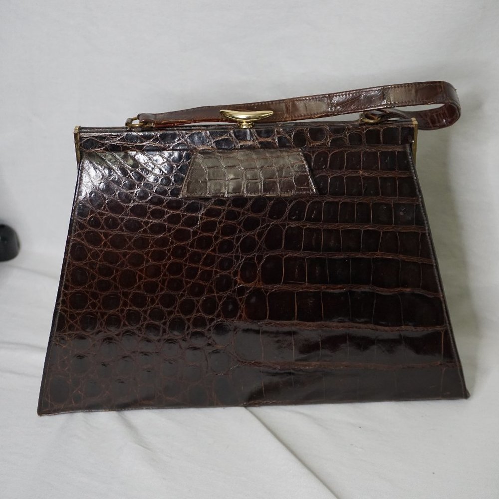 Vintage EUC Sterling Alligator Bag - Picture 3 of 11